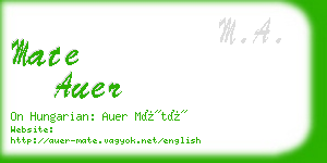 mate auer business card